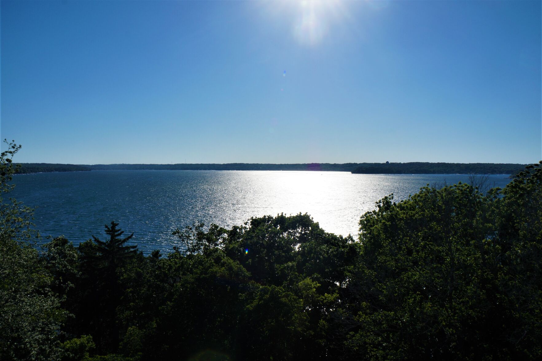 Black Point: Tower View of Geneva Lake in the Early Evening
